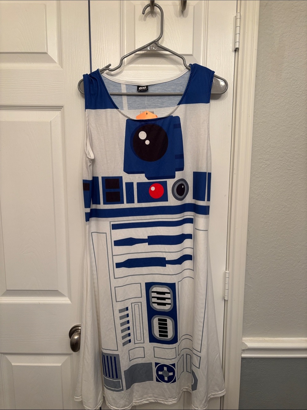 Vanilla Underground White & Blue R2-D2 Graphic Tank Dress XXL